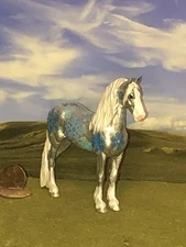 OOAK Breyer cm Custom Stablemate Horse Friesian x D. Williams*Snowflake Beauty