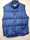 Vintage L.L. Bean Puffer Vest Goose Down Blue  Mens  XL Snap Front