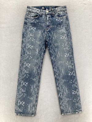 rag & bone Jeans Womens 25 Nina High Rise Ankle Cigarette Snake Print Denim