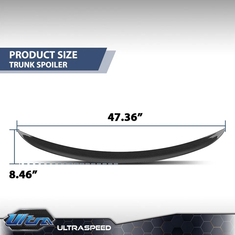 Alerón trasero apto para BMW E90 serie 3 M3 2005-2011 estilo MP aspecto carbono Foto 3 de 4