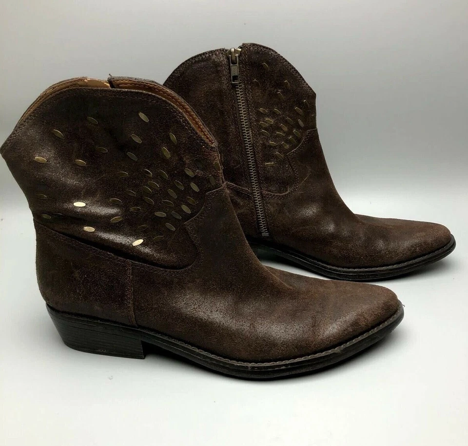 Botines/botas para mujer Nine West Gertrude marrón occidental talla 7M con caja Foto 2 de 4