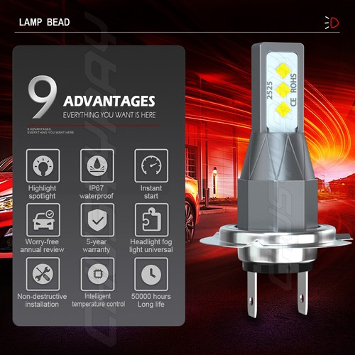 For Kawasaki Ninja 1000 z1000 2011-2016 2pcs H7 LED Headlight Bulbs 6000K White - Foto 3 di 10