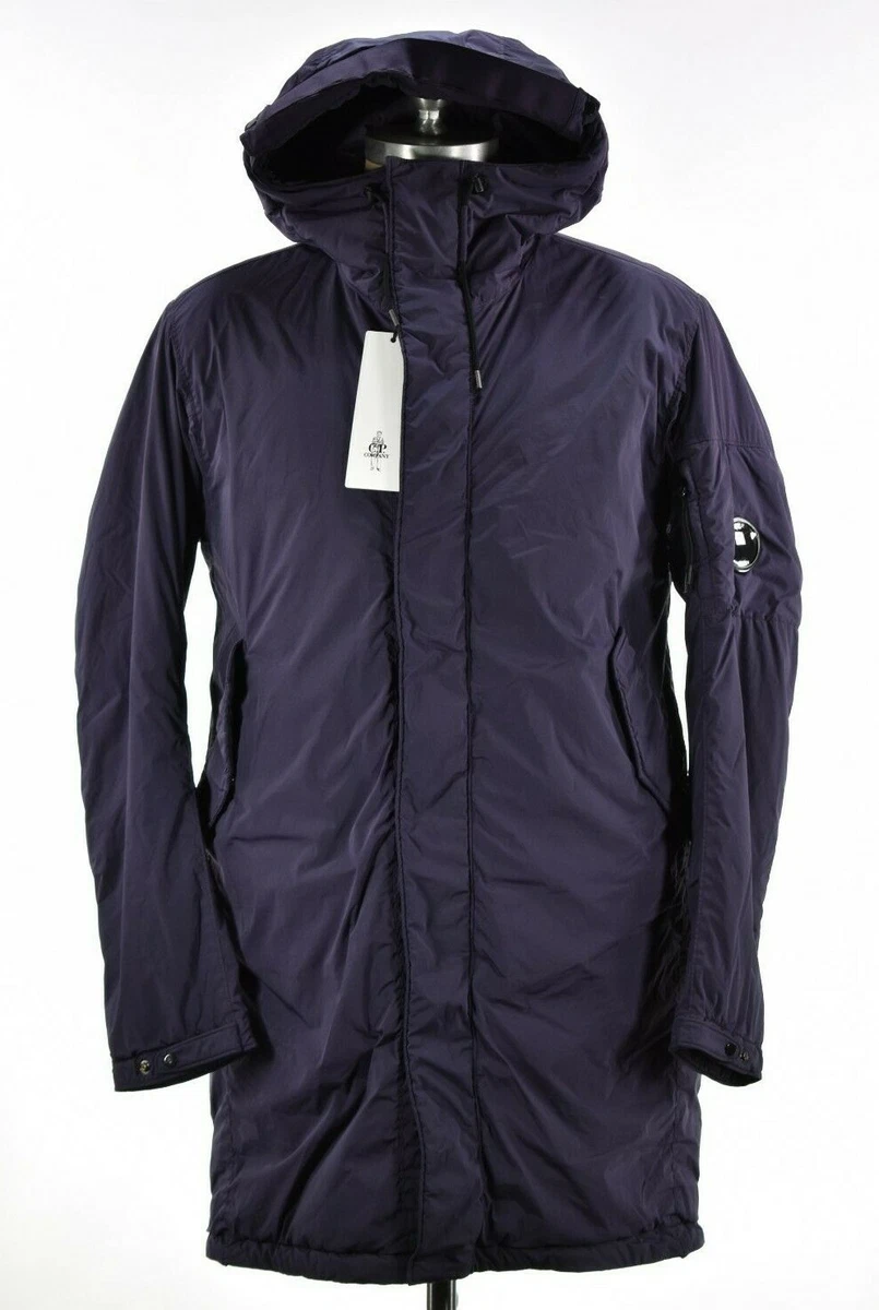 C.P. CP Company NWD Nycra Mediumweight Padded Long Jacket Size 50 M in Purple