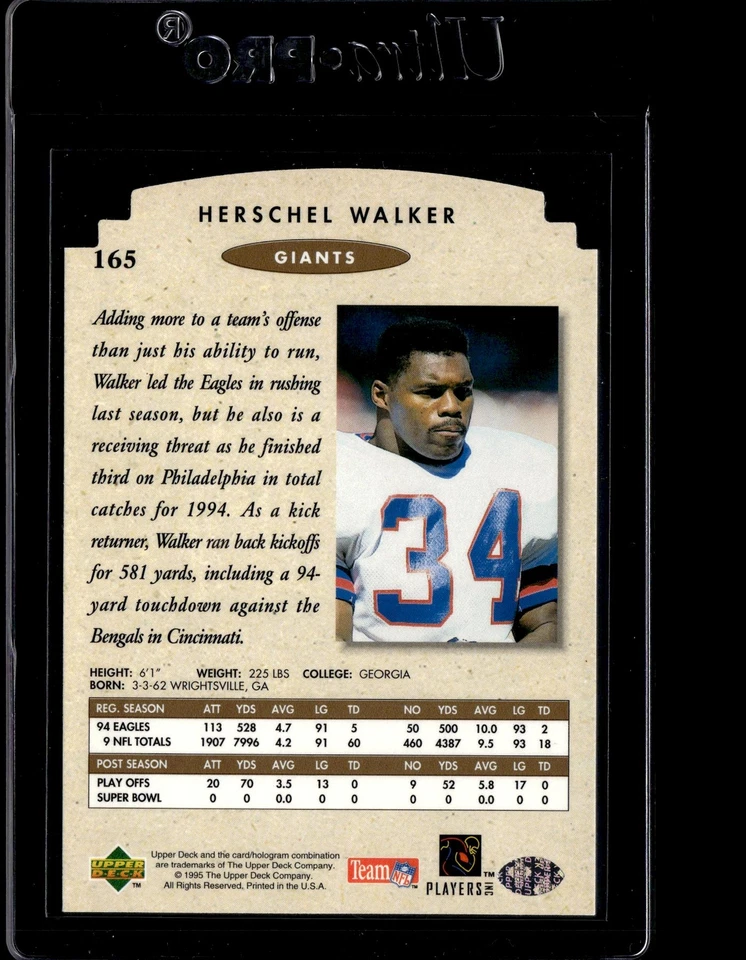 1995 SP Championship Die Cuts #165 Herschel Walker - Image 2 of 2
