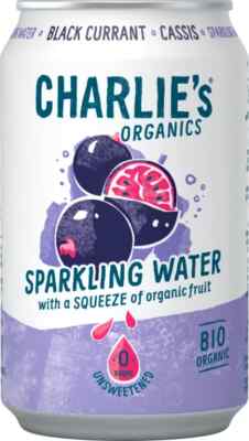 Charlie's Organic Sparkling Water Black Currant (12 x 0,33 Liter Dosen NL)