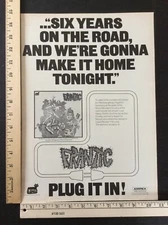 Rare Original VTG 1970 Frantic Lizard Records Poster Style Music Ad Art Print