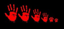 Custom Zombie Family Bloody Handprints Car Window Bumper Sticker Decal Us Seller