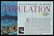 ⫸ 1998-10 October POPULATION Millennium in Maps National Geographic Map - A1