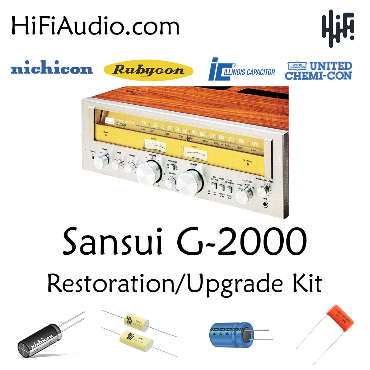 Sansui G2000 rebuild restoration recap upgrade kit repair
