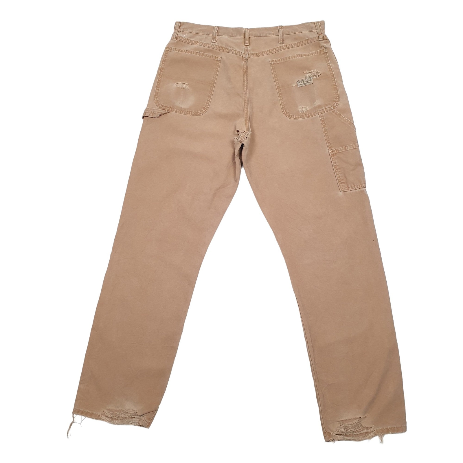 WRANGLER Carpenter Workwear Trousers Cotton Brown Mens W36 L34 image 4
