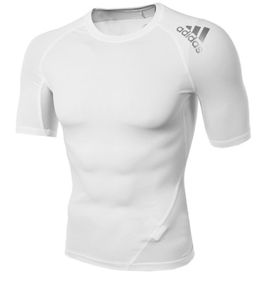white adidas compression shirt
