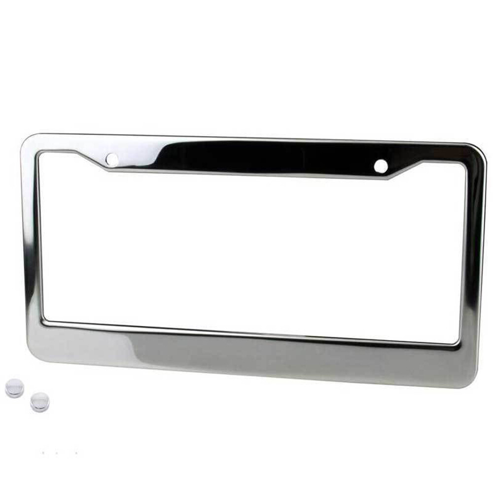 Black License Plate Frame 2X Stainless Steel License Plate Frame