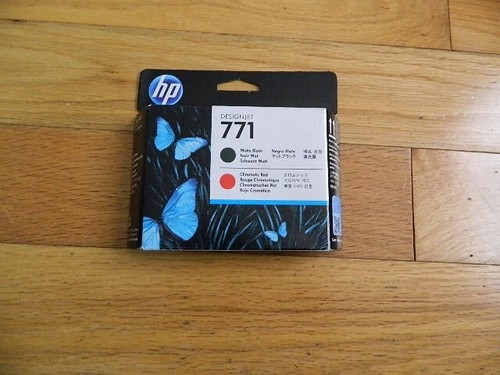 2021 GENUINE HP #771 Matte Black Chromatic Red PRINTHEAD Z6200 CE017A NEW SEALED