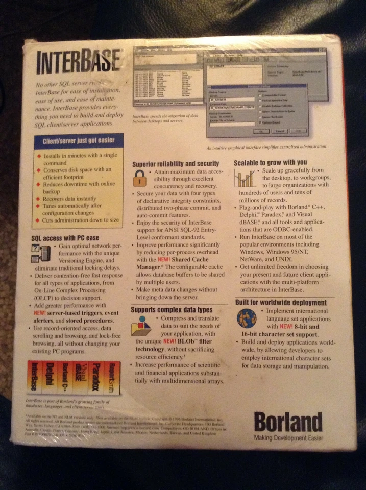 Borland InterBase v 4.2 SQL Server retail sealed - Image 2 of 4
