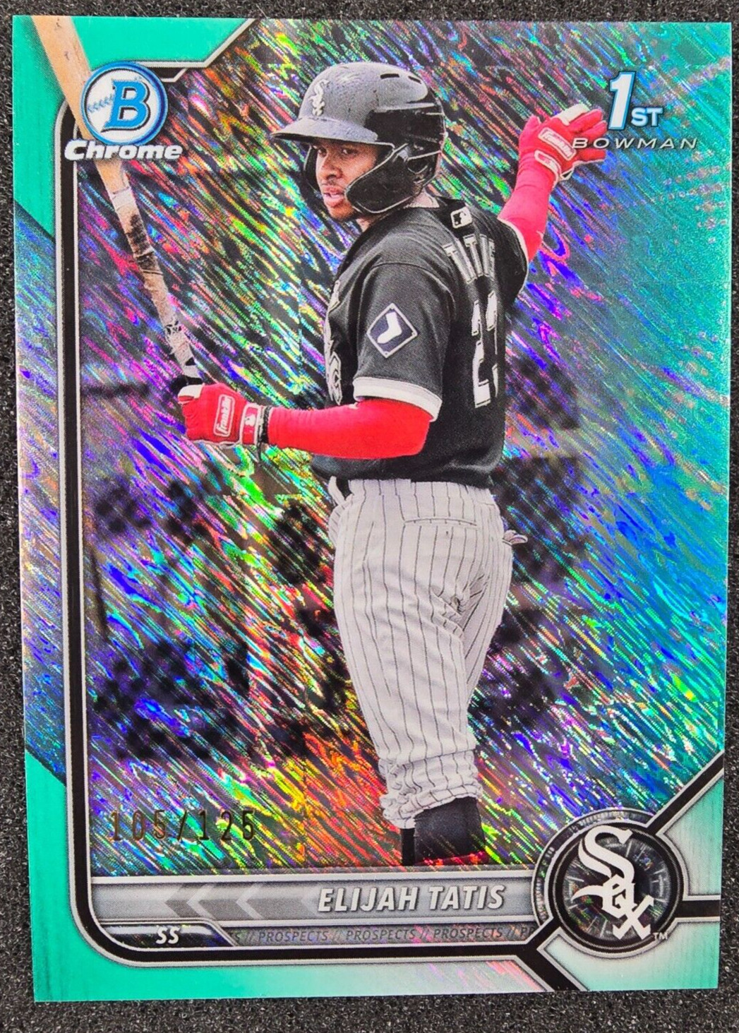 2022 Bowman Chrome 1st Aqua Shimmer Refractor /125 Elijah Tatis #BCP-23