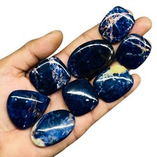 8 Pcs Natural Sodalite 31-44mm Mix Cabochon Loose Gemstones Wholesale Lot