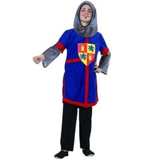 RITTER KOSTÜM KINDER Karneval Fasching Mittelalter Markt Jungs Kettenhaube Haube