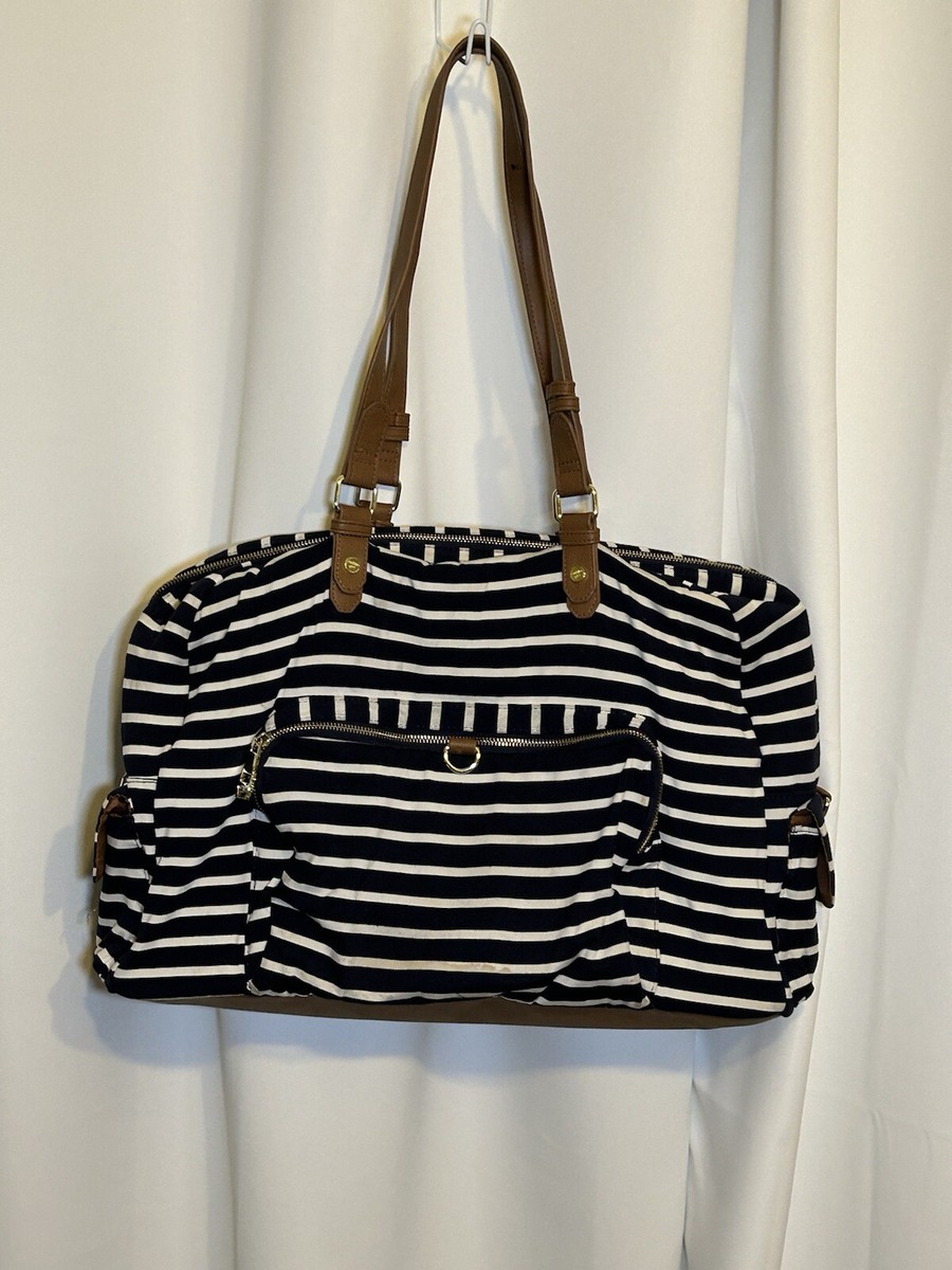Duffle Bag Madden Girl Glory Bag SA60 Stripe Oversize Mommy Bags