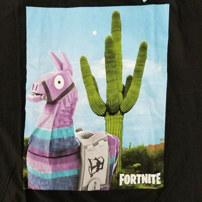 Fortnite Men's 2XL T-Shirt Loot Llama Cactus Licensed Epic Video Games 