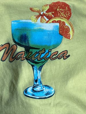 Grand T-shirt Nautica - Happy Hour - Blanc Coton 100% - Taille L