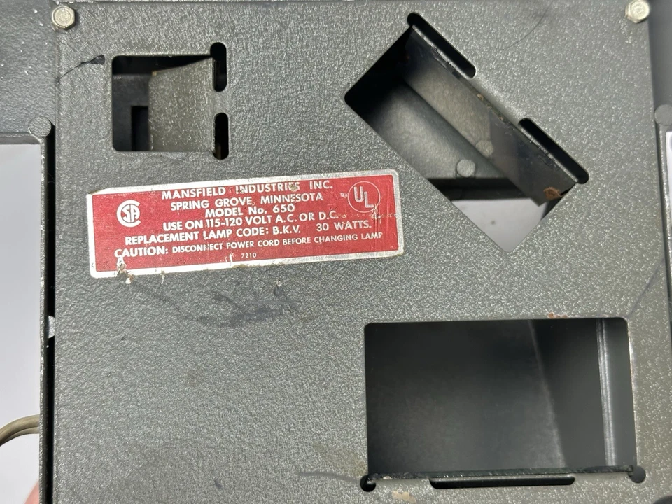 Vintage Mansfield Model 650 Photography Movie Film Viewer Editor - light works - Image 4 of 4