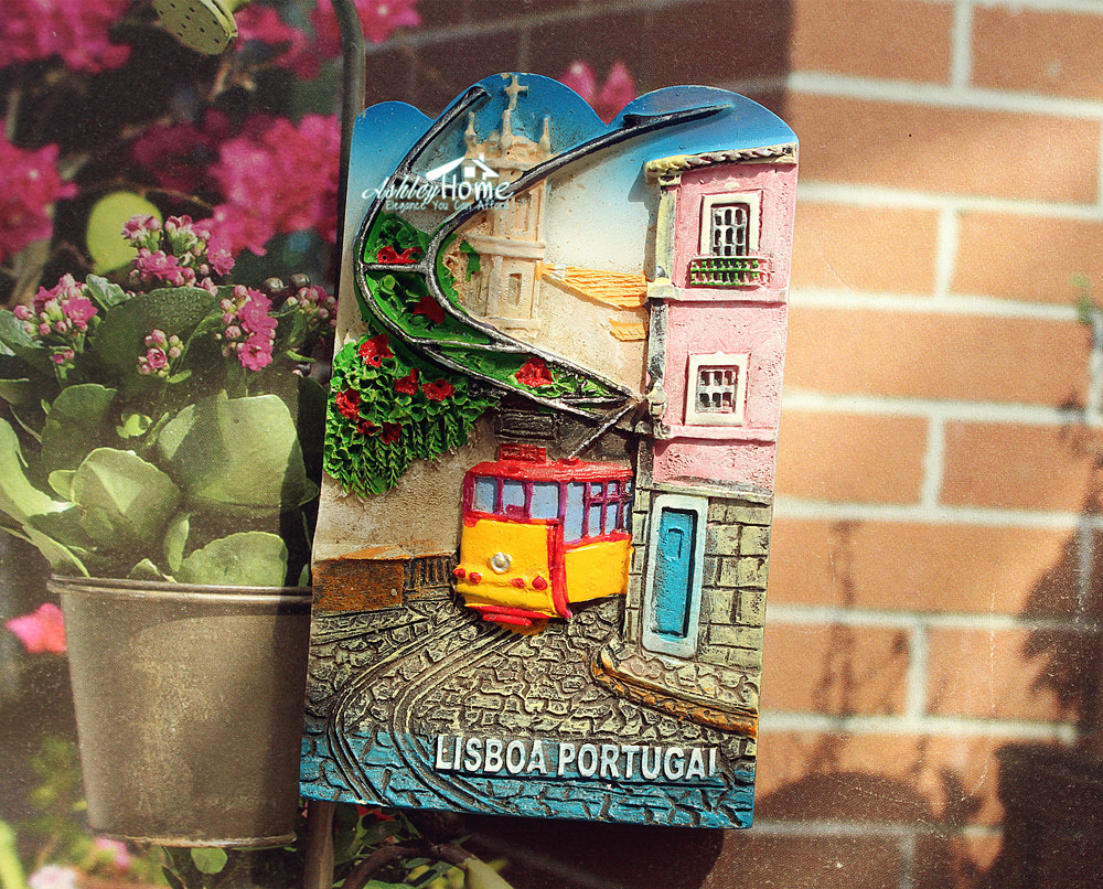 Lisbon Portugal 3D Fridge Magnet Souvenir - Handmade Resin Travel Gift & Home Decoration