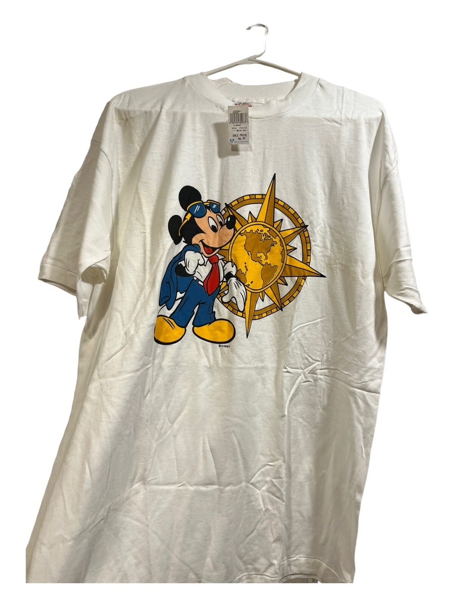 トップス 80's 90's fruit of the loom disney XL Fruit of the Loom Vintage Disney XL Sunburst Mickey Mouse T-Shirt