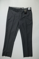Mens Angelo Rossi Gray Hand Tailored Dress Pants Flat Front 36W NEW