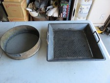2 Heavy Duty screen sieve classifiers. Both 4 mesh 0.25"  - Sold as lot of 2