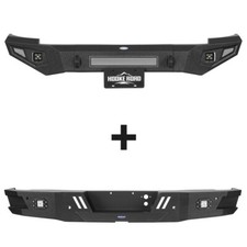 Fit Chevy Silverado 1500 2007-2013 Steel Front Rear Bumpers Combo Wled Lights