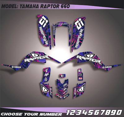 Yamaha Raptor 660 ATV Decal Kit | Multicolor | Vinyl | Upper | Adhesive ...