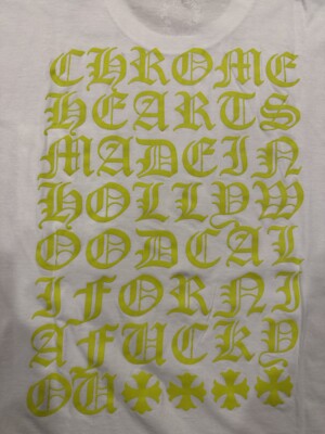 Chrome Hearts White / Yellow Script Hollywood T-Shirt | eBay Chrome Hearts White / Yellow Script Hollywood T-Shirt | eBay