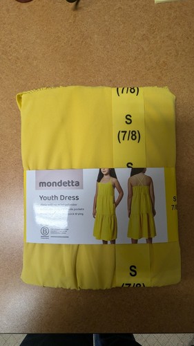 Girls 3 Tier Youth Dress Adjustable Spagetti Strap MONDETTA 5/6 XS New Yellow - Picture 5 of 6