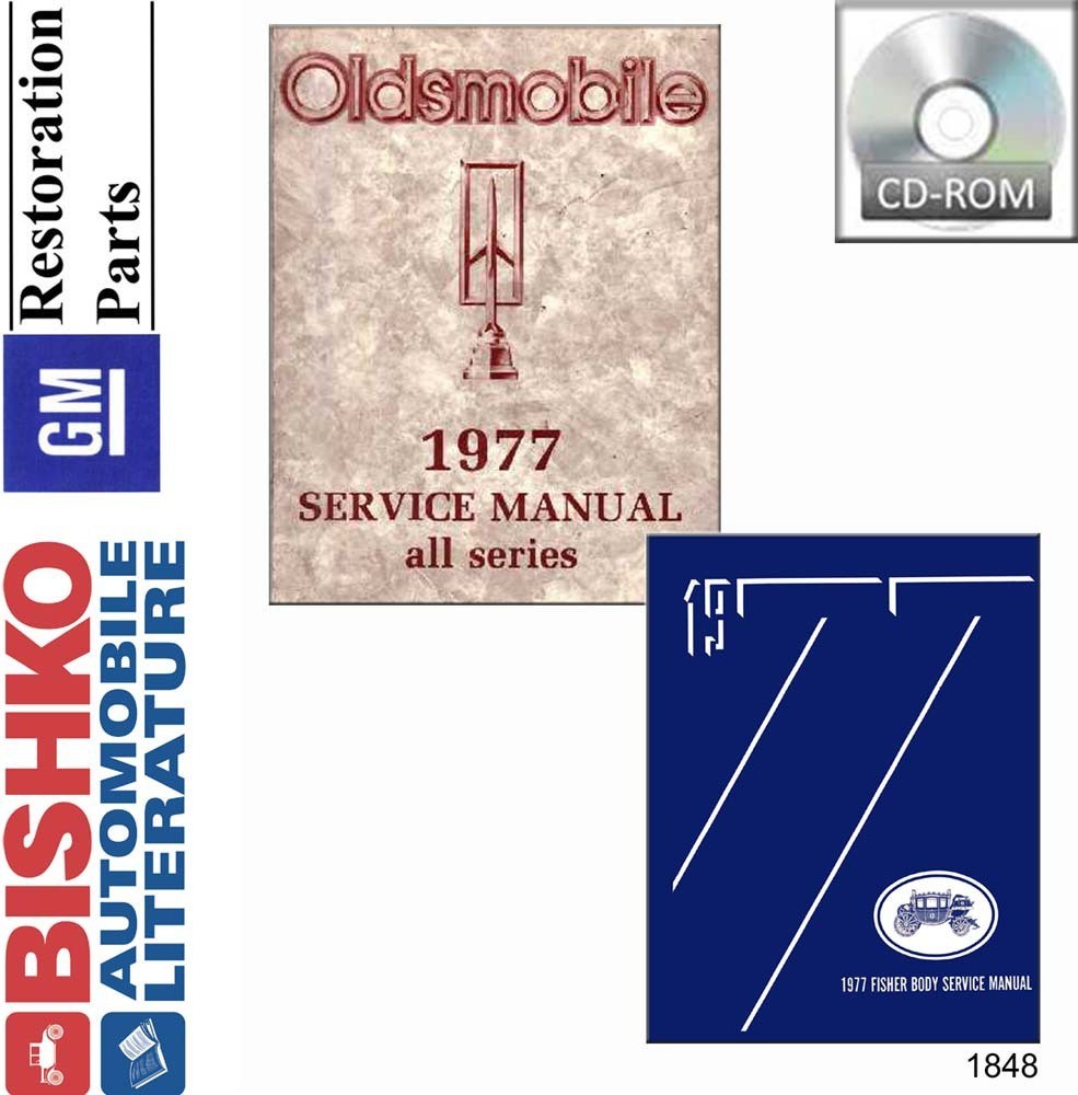 1977 Oldsmobile ALL MODELS FISHER BODY Factory Shop Service Manual CD-image
