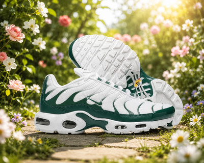 A-i-r Max Plus TN White Green Air Cushioned Sports Men's Size US 7-11