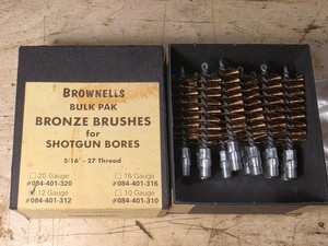 12 Phosphor Bronze Bristle Bore Cleaning Brush / Brushes 12ga 5/16-27 Thread USA