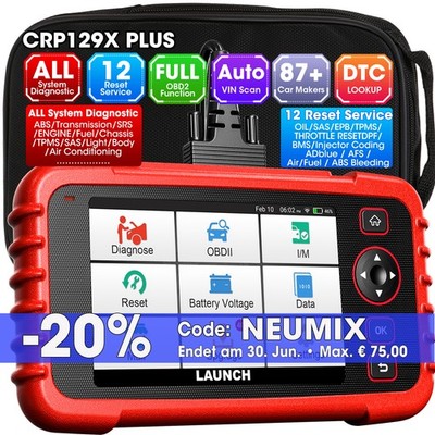 2026 Launch CRP129X PLUS V3.0 Profi OBD2 Diagnosegerät ALLE SYSTEM TPMS EPB SAS
