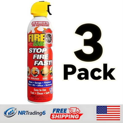 #ad #ad 16 oz. Multi Use Fire Extinguisher Spray A:B:C Rated NEW 3 Pack $36.89