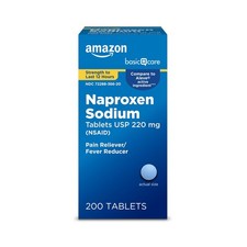 Amazon Basic Care Naproxen Sodium Tablets 220 mg, Pain 200 Count,