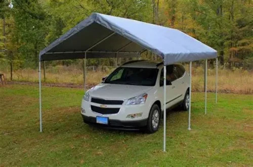 SILVER Heavy Duty Valance Replacement Canopy Carport Cover For 18 X 20 Frame