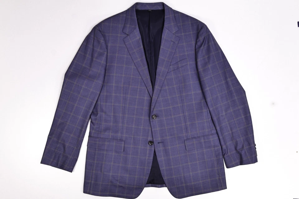 Bonobos Athletic Fit Blue Check Wool Stretch Suit 46 L Pants 38x30 - Image 2 of 4