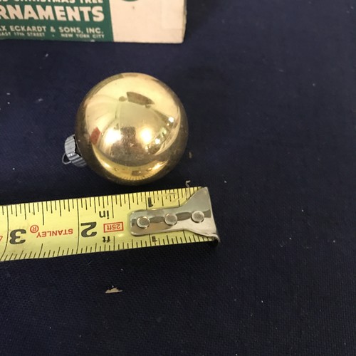 Lot/12 Vintage Shiny Brite All Gold Christmas Ornaments in Lovely Original Box! - Picture 9 of 10