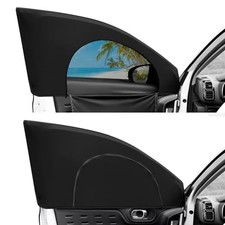 Car Window Shades 2-pack - Side Window Sun Shades Mesh Zipper Car Medium Front