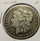 1881-CC F Morgan Silver Dollar