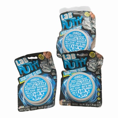 2 pc Ja-Ru 9577 Lab Putty Sculpting Glass Toy, Magic, Clear, 1.76Oz Ugly Package