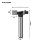 Versatile Carbide Tipped Tool for Resurfacing Spoilboard 14 Inch Shank