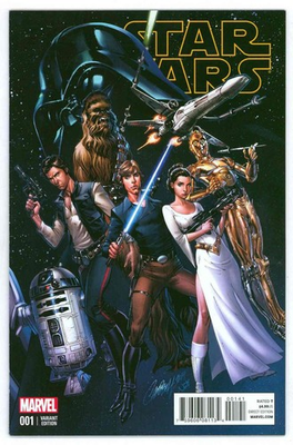 #ad Star Wars #1 J Scott Campbell 1:50 Variant Cover HTF Marvel Comics 2014 NM $19.00