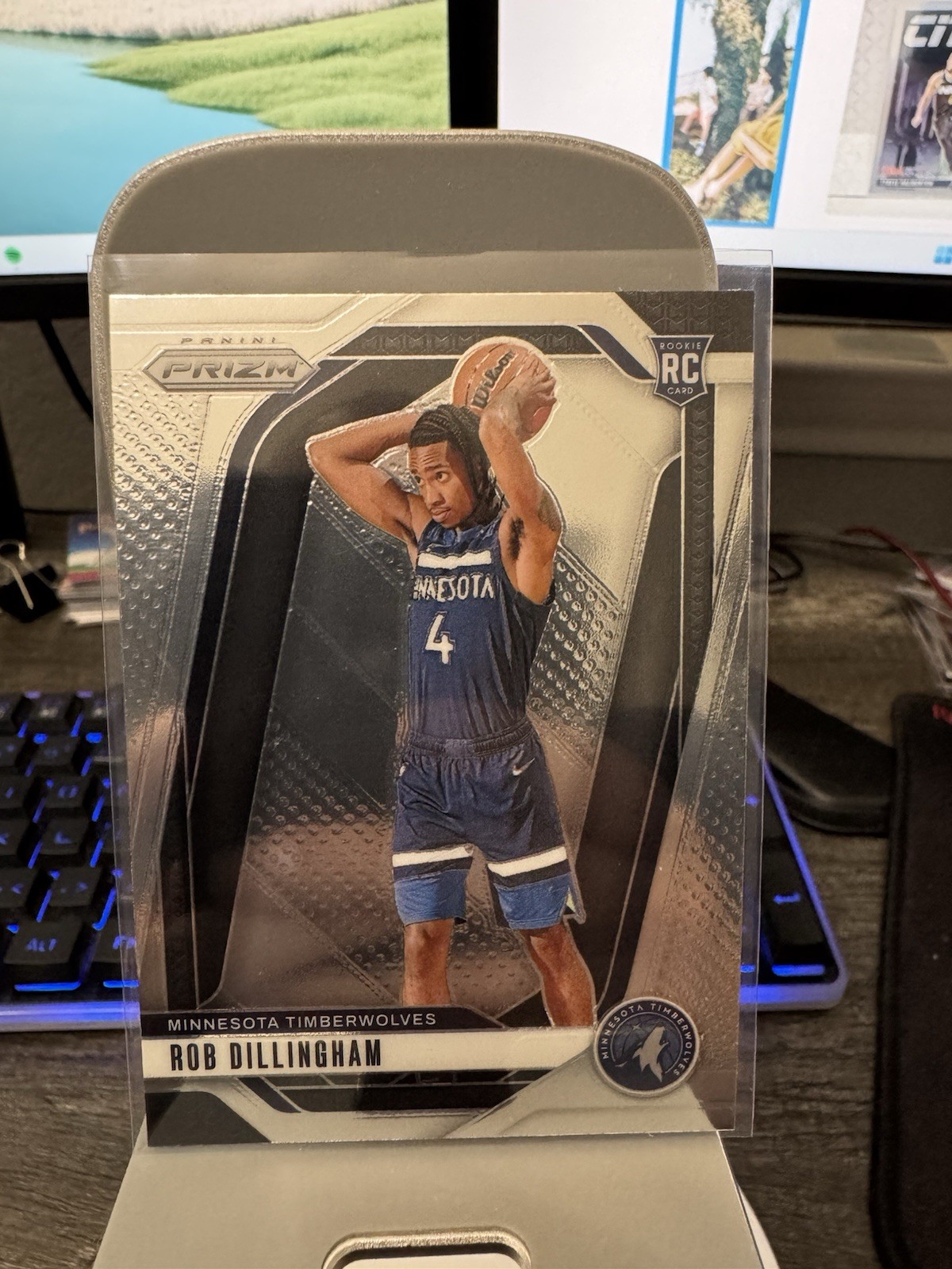 2024-25 Panini Prizm NBA Base Rookie #250 Rob Dillingham RC - Minnesota
