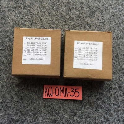 NEW OLD STOCK NOS - Lot of 2 Liquid Level Gauge 503-LLG-VR-2N 2-1/4 