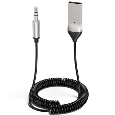 Meliya Bluetooth 5.3 AUX Adapter Car Receiver USB 3.5mm Hands Free Calls